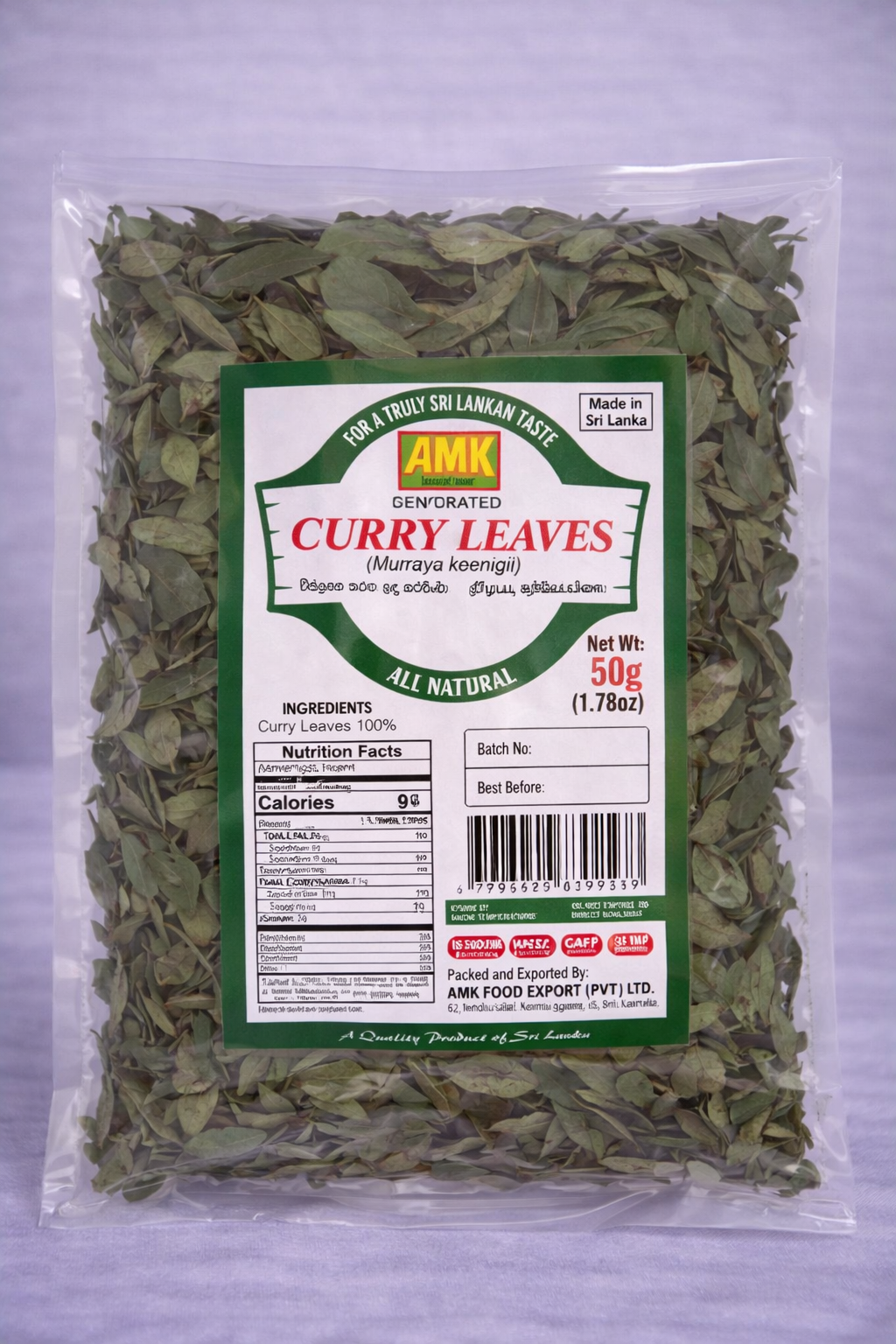 AMK Dehydrated Curry Leaves (50g /1.78oz)
